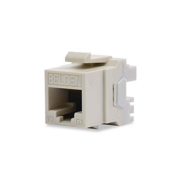 Belden 1-PORT MOD JACK 8W8P UTP, T568A/B CAT6A IP10 KEYCONNECT, 10GX WHITE AX102282 - main